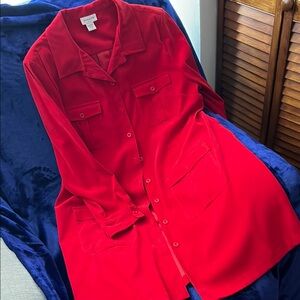 Avenue Scarlet Button-Up Jacket